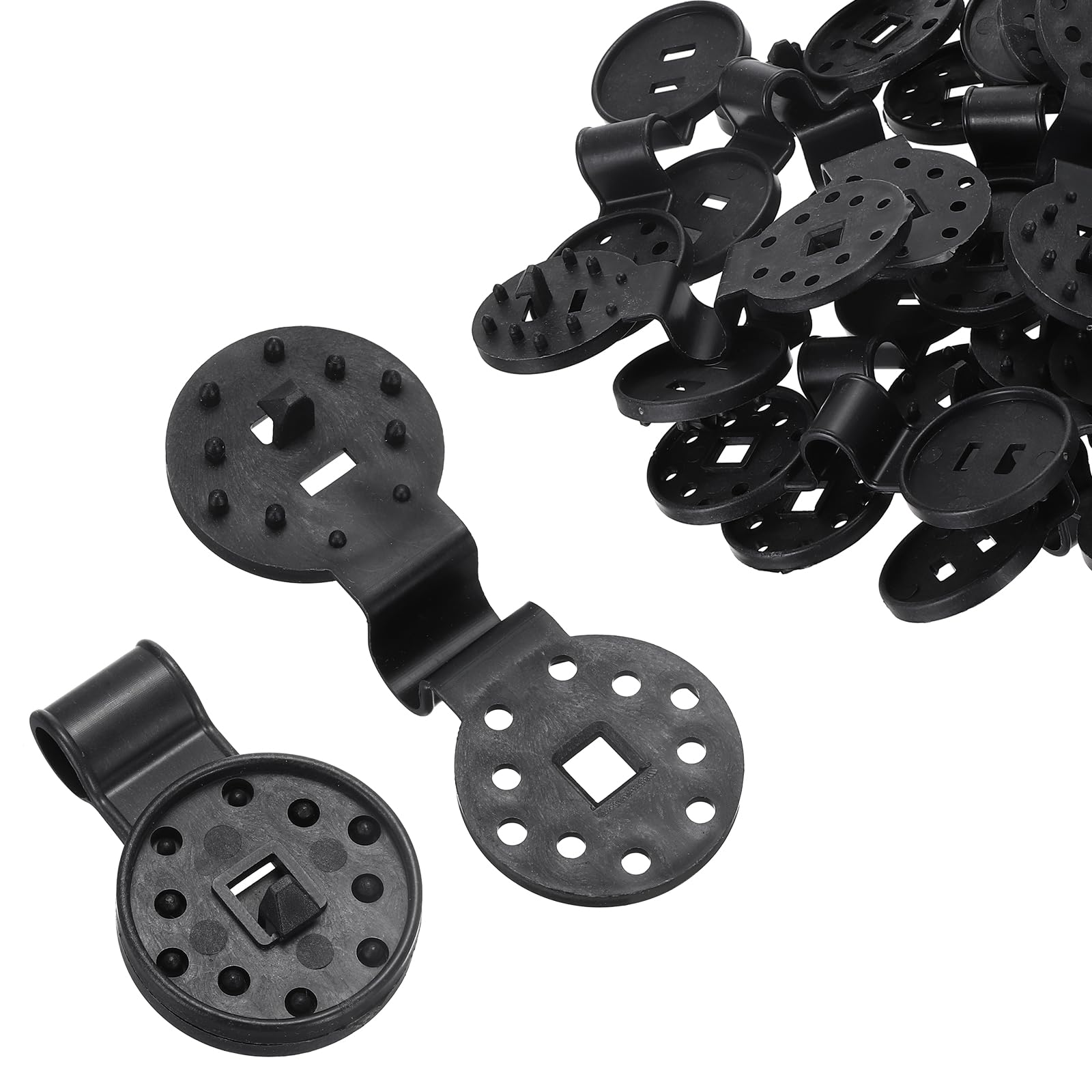 PATIKIL 25 Pcs Shade Cloth Clips, Medium Plastic Lock Grip Sun Shade Fixing Clip for Outdoor Garden Agricultural Greenhouse Anti Bird Netting, Black