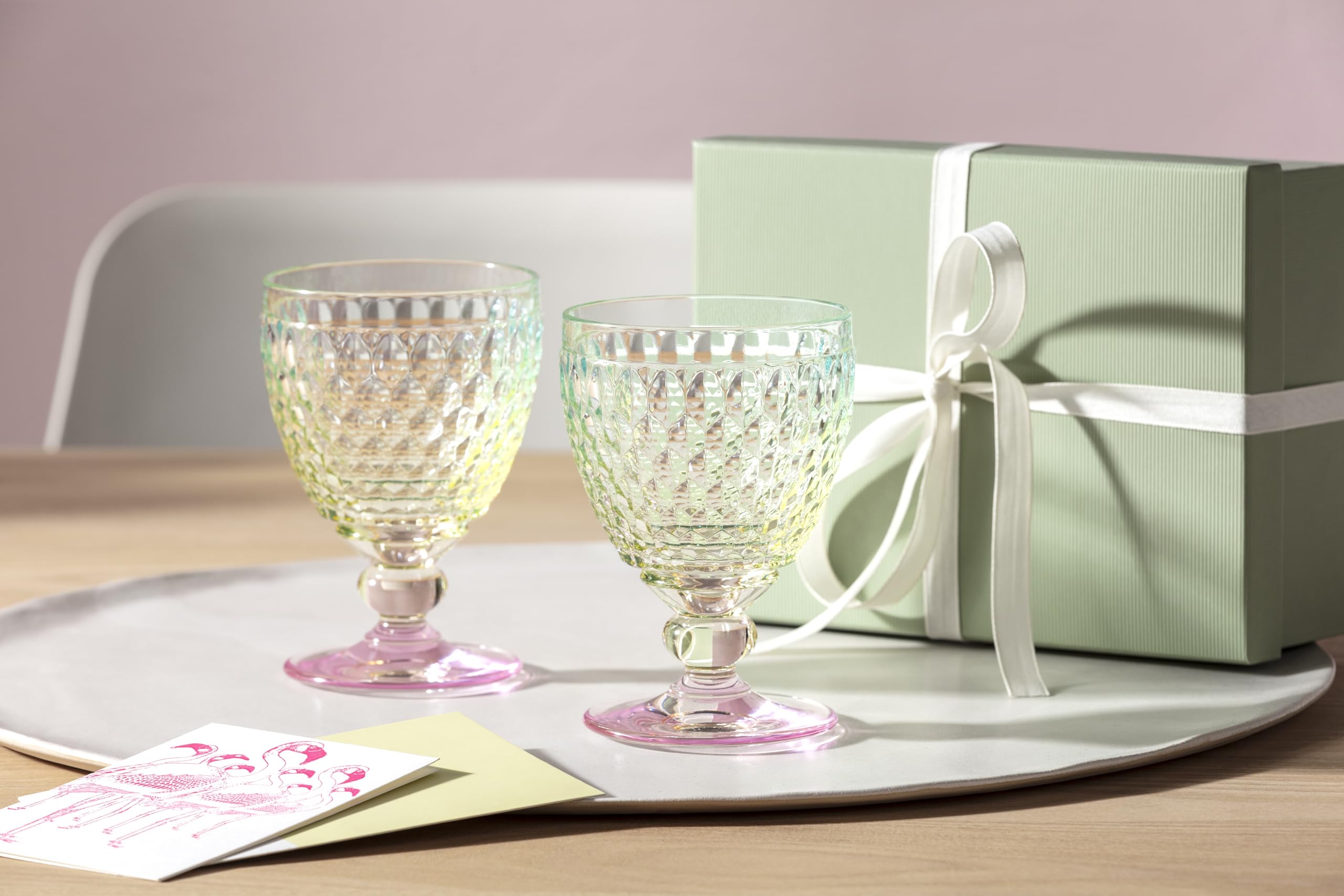Villeroy & Boch Boston Pearl - Juego de 4 copas de vino tinto de 10 onzas, cristal fabricado en Alemania
