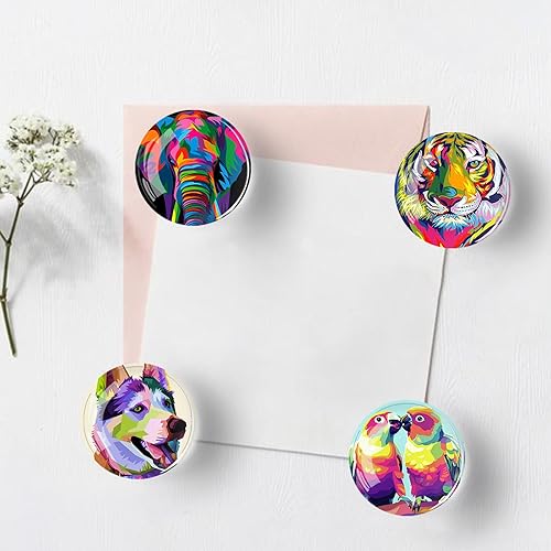 Miniatura 3 de 12 calcomanías magnéticas de vidrio para nevera, imanes de cristal de mármol para nevera, decoración para manualidades, imanes de nevera para