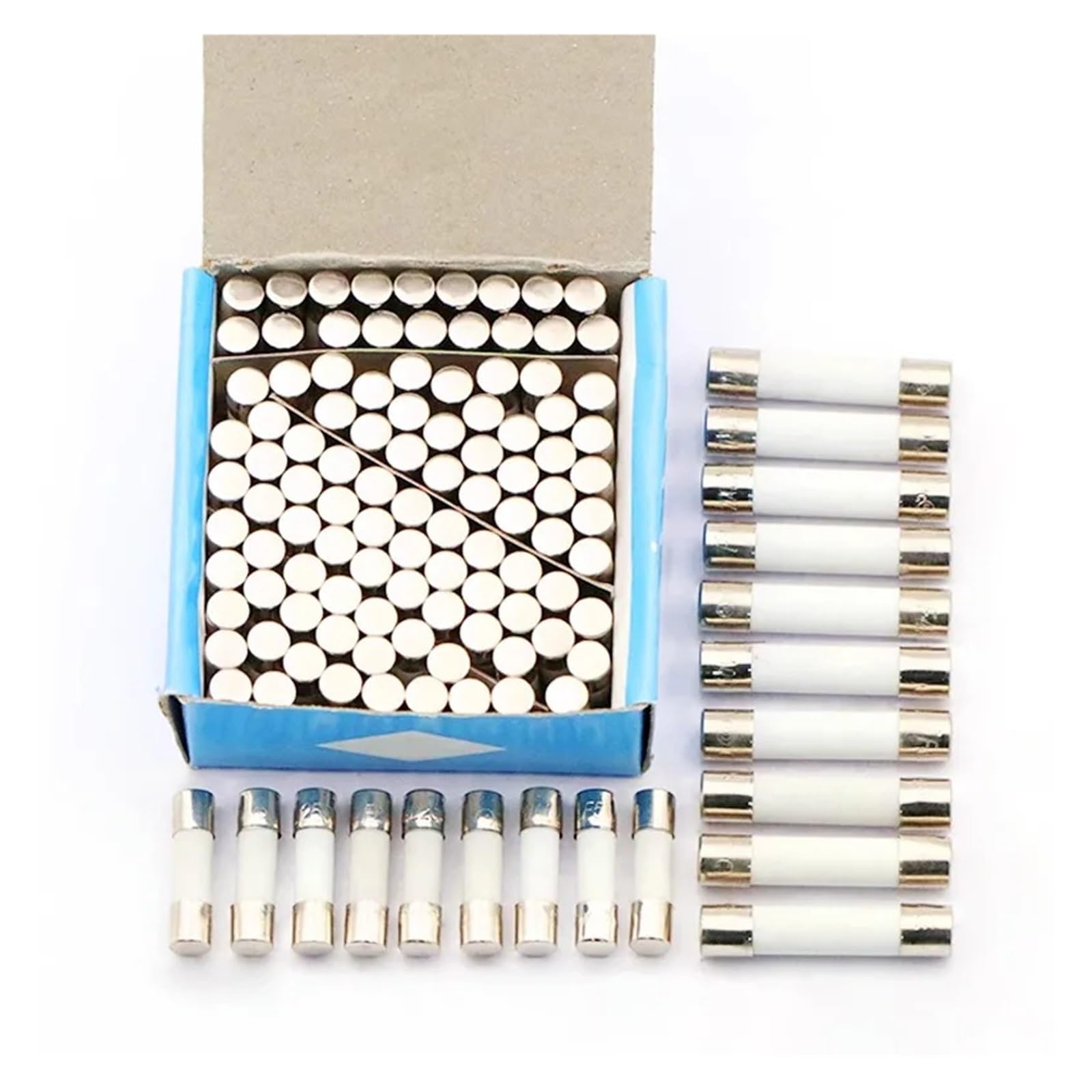 Fusibles cilíndricos de cerámica, 10 piezas Tubo 5x20mm250V Fusible Multímetro 1A2A3A5A10A15A30 30a(6x30 6.3a)