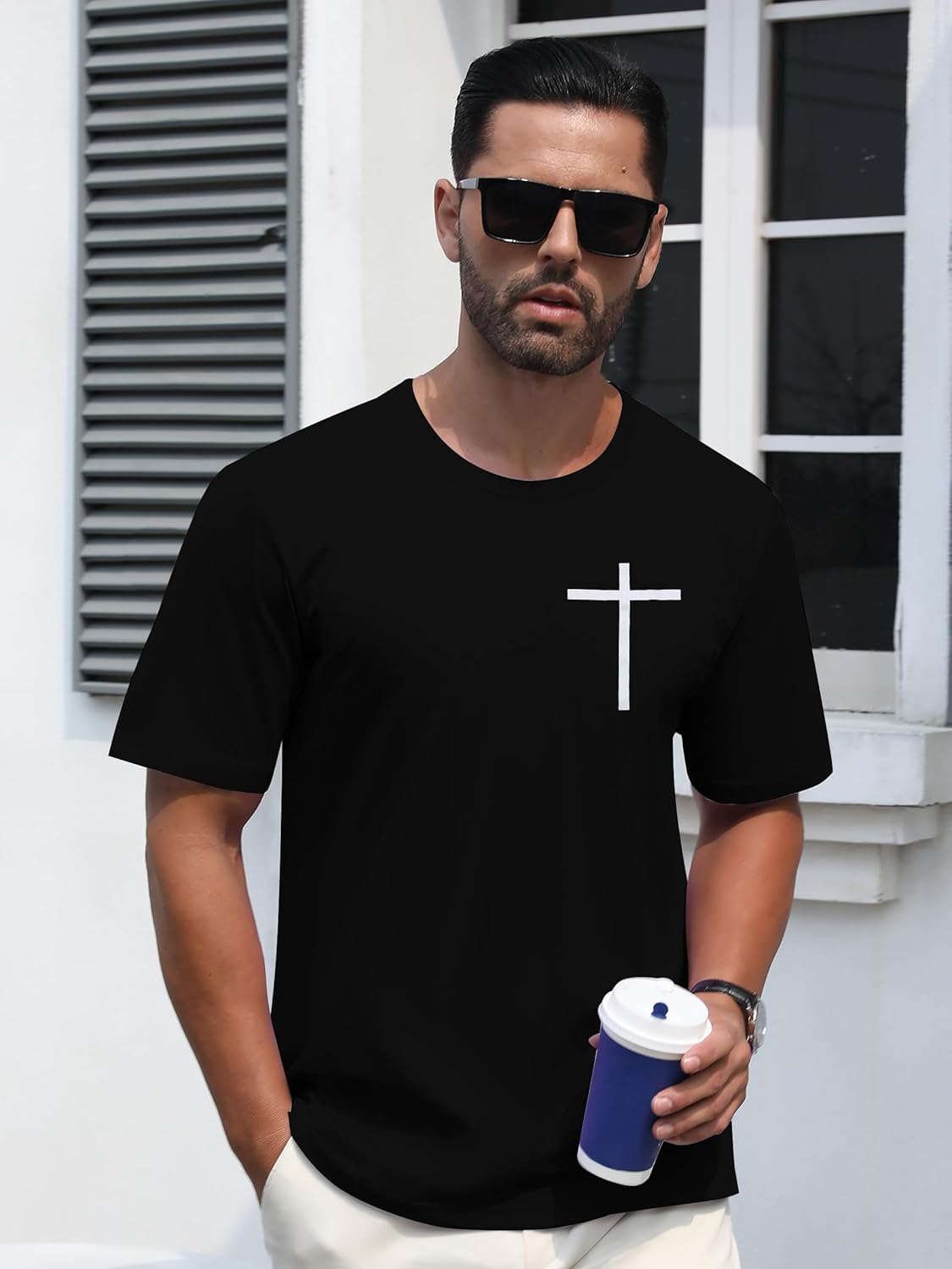 Christian Shirts for Men Vintage Religious Cross Bible Verse T-Shirt Jesus Faith Tshirt Inspirational Graphic Tees - Image 5