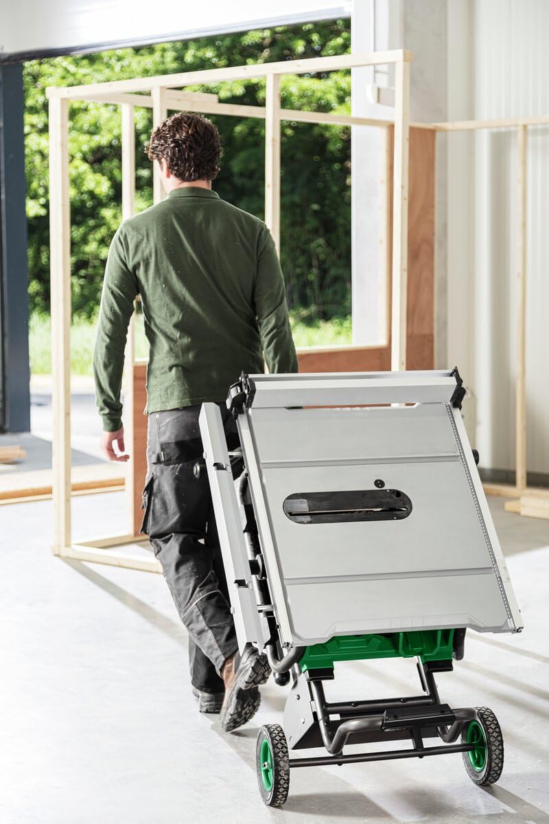 HiKOKI Sierra de Mesa a Batería - 36V, Ø254mm, Profundidad de Corte 79mm - Arranque Suave, Freno Eléctrico, Protección contra Sobrecargas, Cambio sin Herramientas, Compacta y Robusta - Mesa Extensible | Corte de 79mm, arranque suave, freno eléctrico, mesa