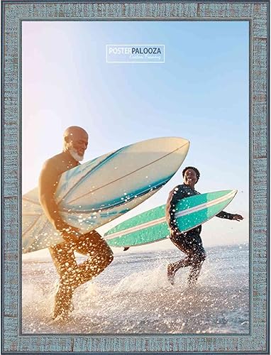 Miniatura 6 de Poster Palooza Marco de fotos completo de madera envejecida de 4 x 3 con acrílico UV, respaldo de tablero de espuma y herrajes