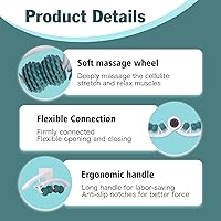 Vista 5 de Herramienta de masaje para celulitis, masajeador de drenaje linfático para muslos, piernas y glúteos, rodillo anticelulítico con asas desmontables