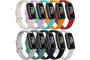 10 Pack Fitbit Inspire 3 Bands | Sport Silicone Replacement Bands Compatible...