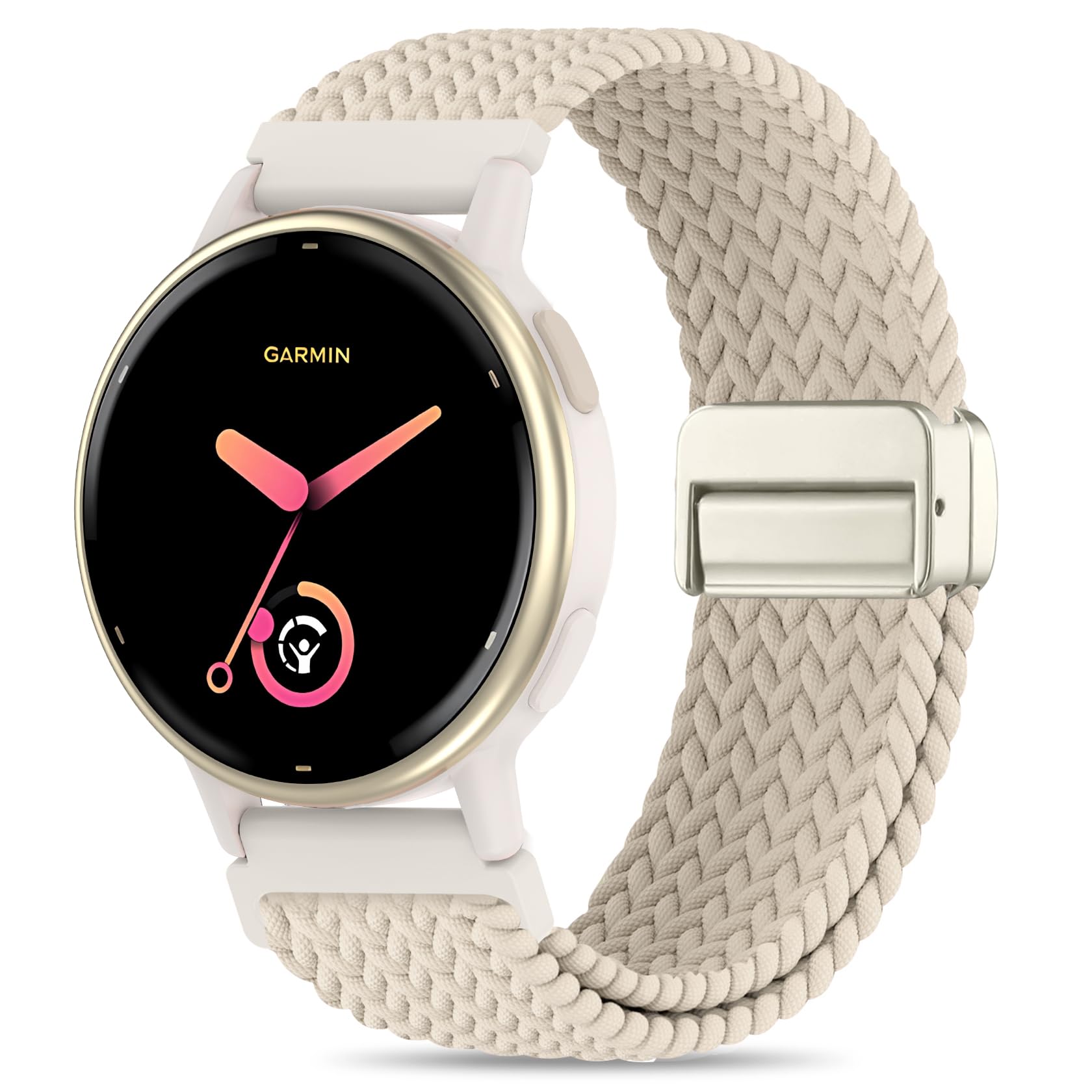 20mm Magnetic Braided Nylon Band Compatible With Garmin Vivoactive 6/Vivoactive 5/3/3 Music Watch Bands, Quick Release Stretchy Strap Replacement for Venu Sq 2/Forerunner 55/165/245/645-image-35