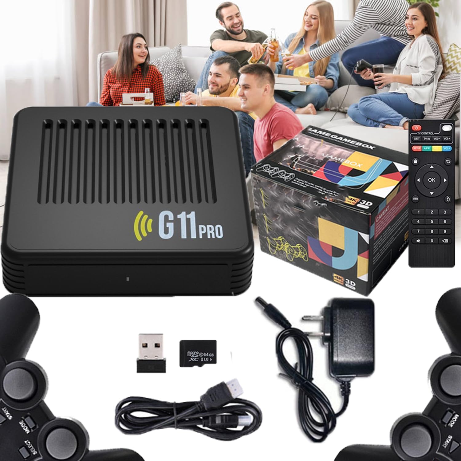 G11 Pro 4K HD TV Game Box intégré 10000 jeux rétro Console de jeu vidéo G11 Pro 4K HD TV Game Box intégré 10000 jeux rétro Console de jeu vidéo