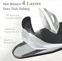 Vista 11 de Tabla de Planchar de Tamaño Completo, BlissBoard 43"x13" Tabla de Hierro Robusta y de Alta Resistencia con Soporte para Plancha, Funda Resistente al