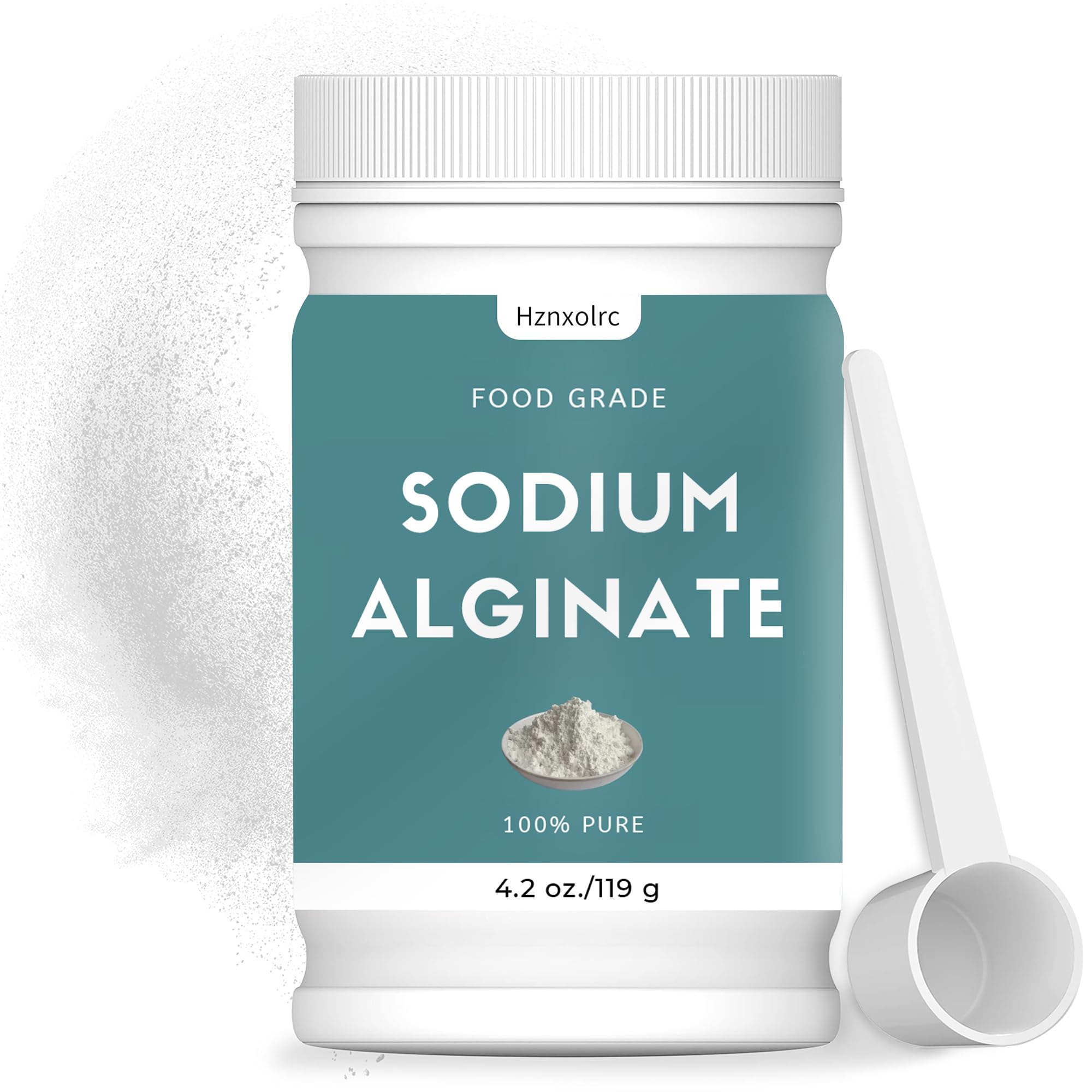 4.2 oz Sodium Alginate Powder Food Grade, Pure Sodium Alginate Powder Perfect for Making Luxurious Caviar Spheres, Desserts, Meatloaves