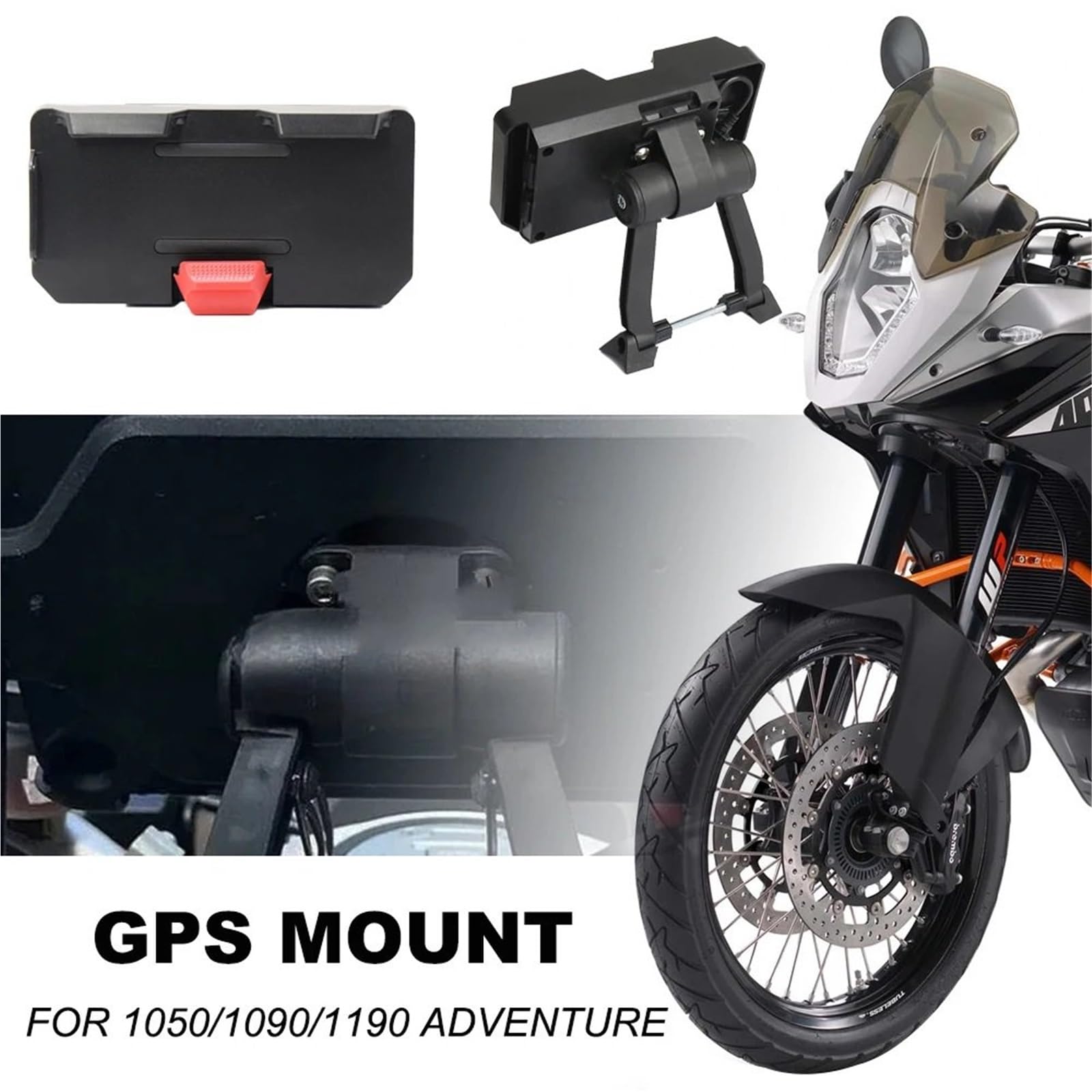 Akcesoria motocyklowe Uchwyt na telefon komórkowy Uchwyt na nawigację GPS Pasuje do modeli 1050 1090 1190 Adventure Uchwyt do nawigacji GPS(Navigation bracket)