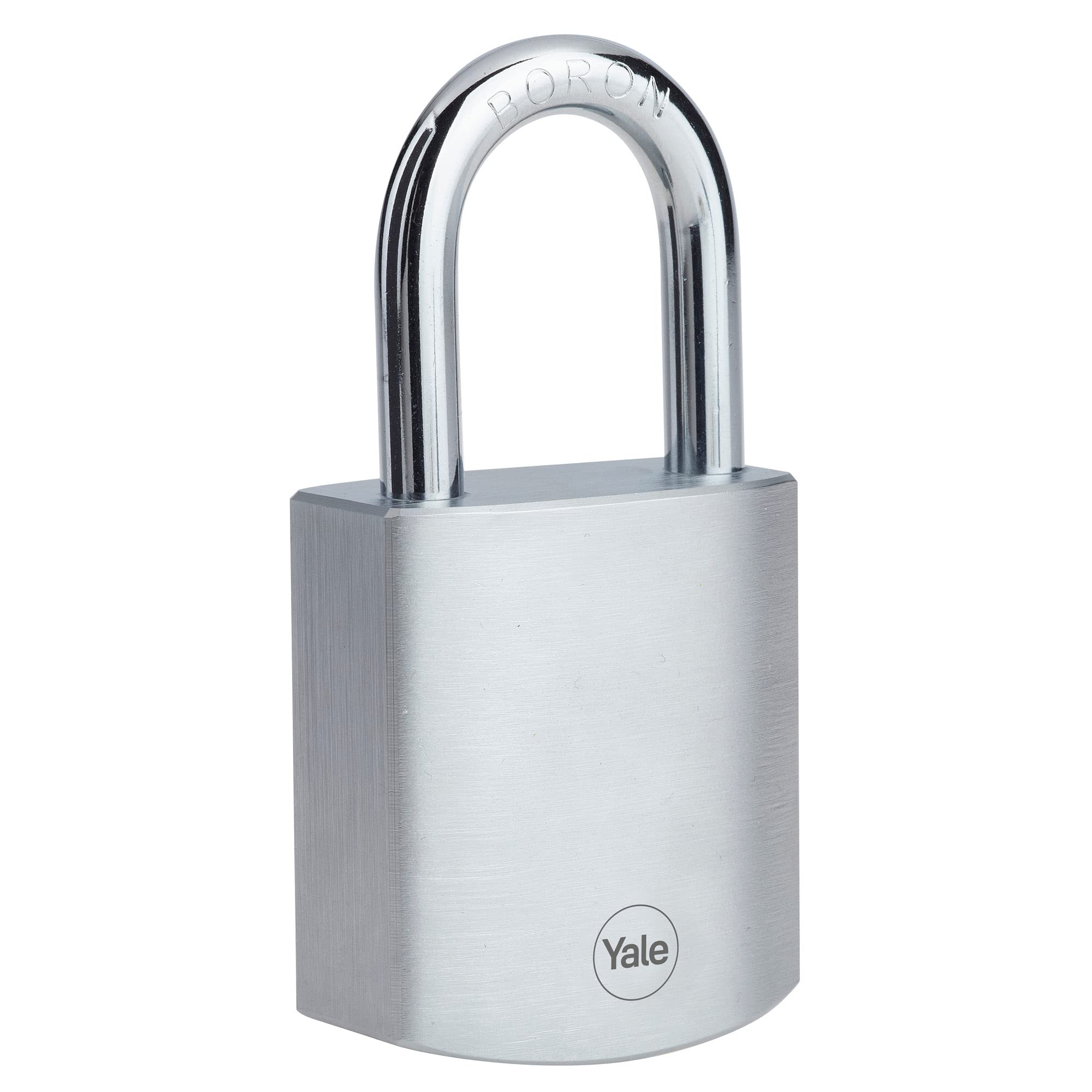 Yale Chrome - Y128b/50/132/1/B Brass Euro Cylinder Padlock - Boron Shackle - Weatherproof
