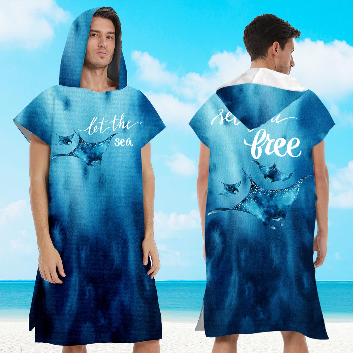 LOMTRATS Quick-drying Surf Poncho, Changing Towel, Bathrobe - Image 3