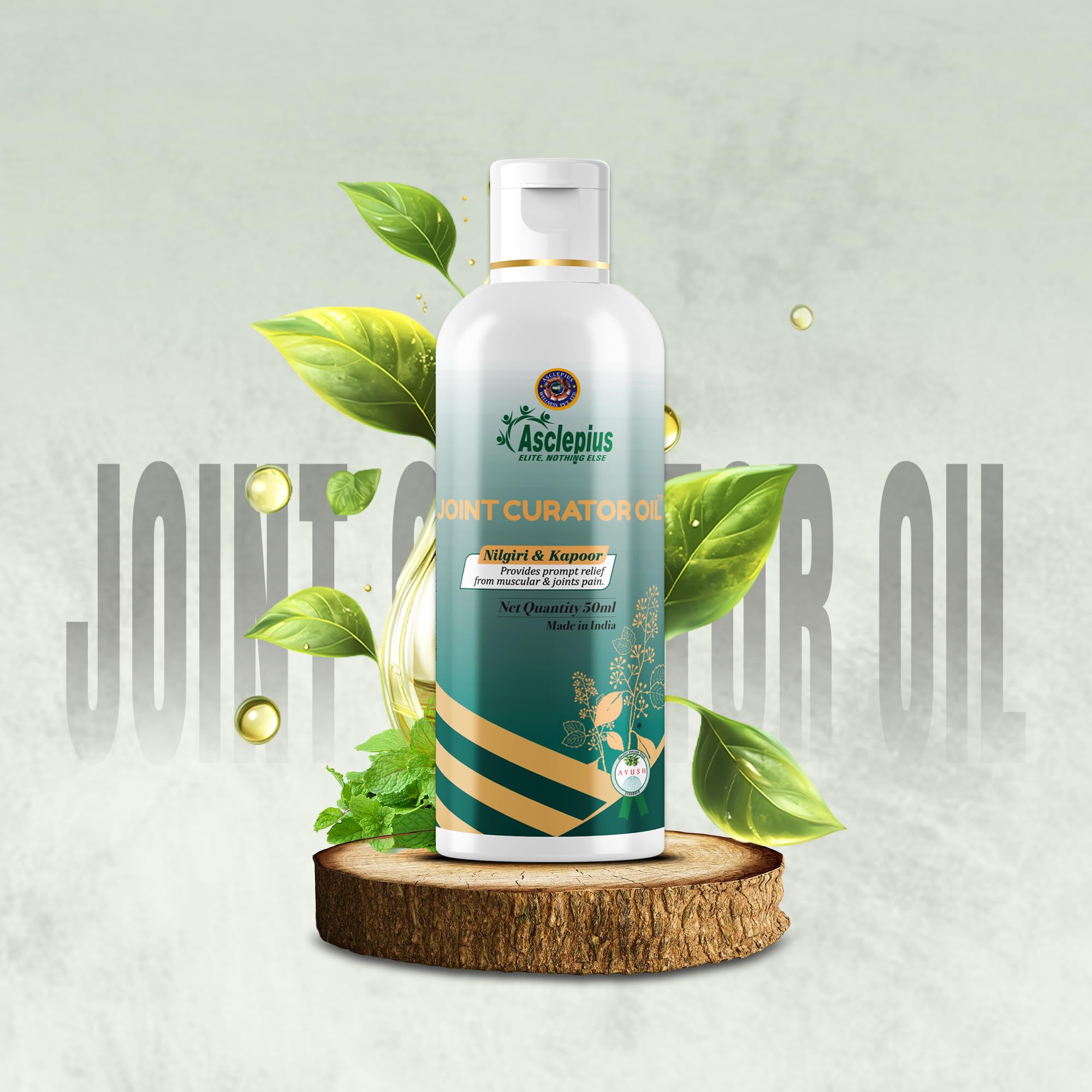 ASCLEPIUS WELLNESS Joint Curator Oil is Natural Joint Support with Ayurvedic Herbs, Promotes Flexibility and Comfort, Preservative Free - 50ml — Amazon image 3