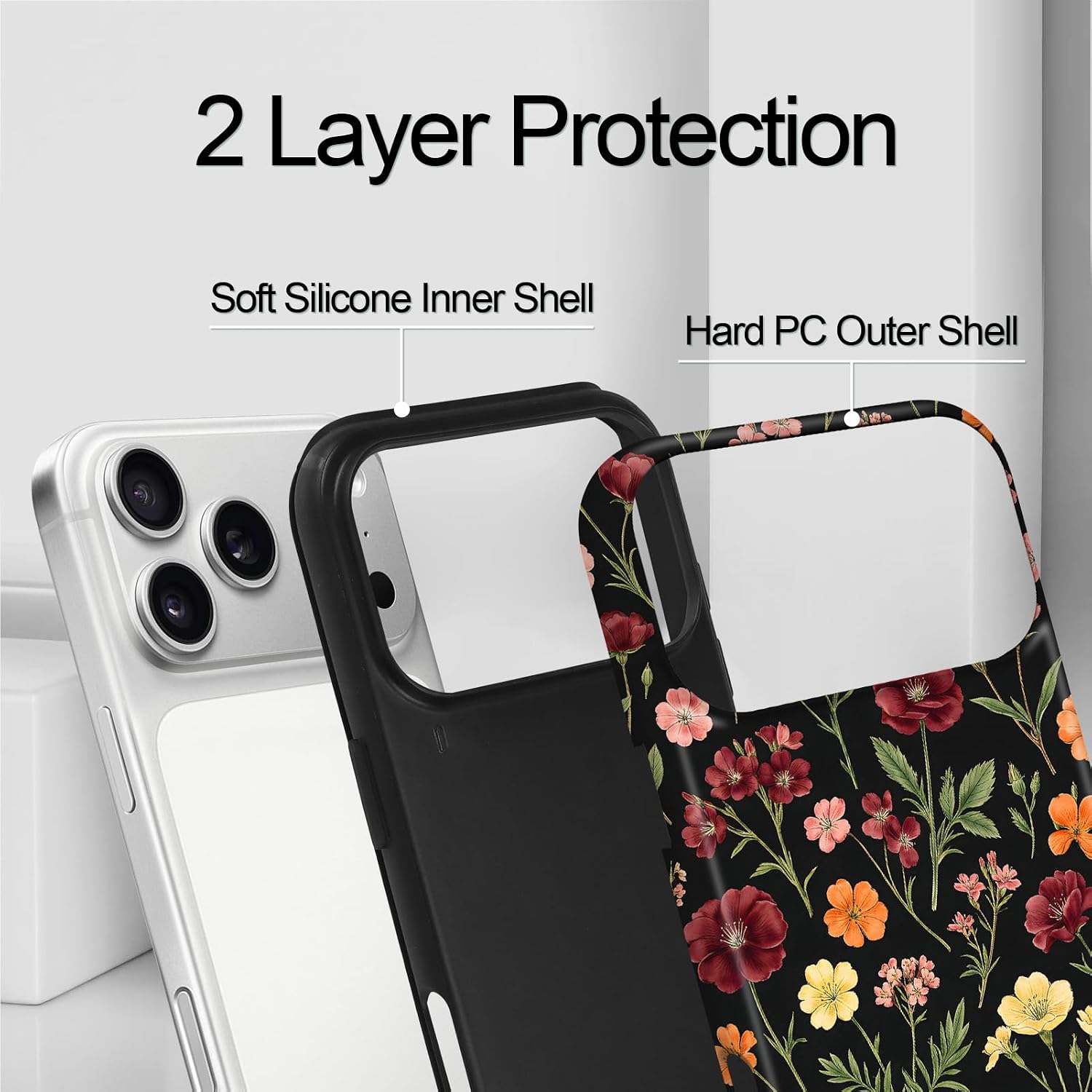 SOKAD Magnetic Phone Case for iPhone 18 Pro Max, Spring Flower Floral image 3