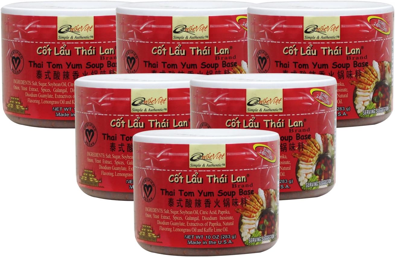 Soup Base, 10 oz jar (Thai Tom Yum, 6 Packs)
