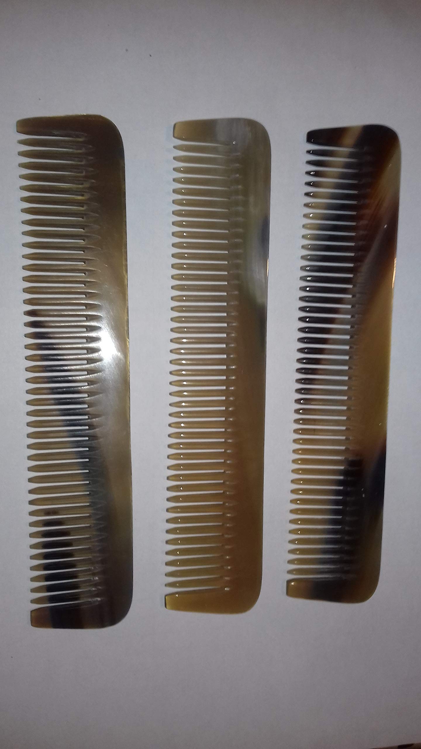 Peigne en Corne Naturelle – Démêloir à Grandes Dents 17 cm