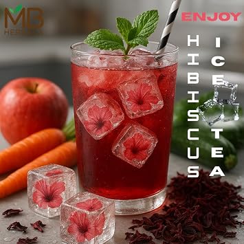 MB Herbals Hibiscus Powder | 227g | Half Pound | Hibiscus sabdariffa Flower Powder | for Refreshing Tea & Hair Care
