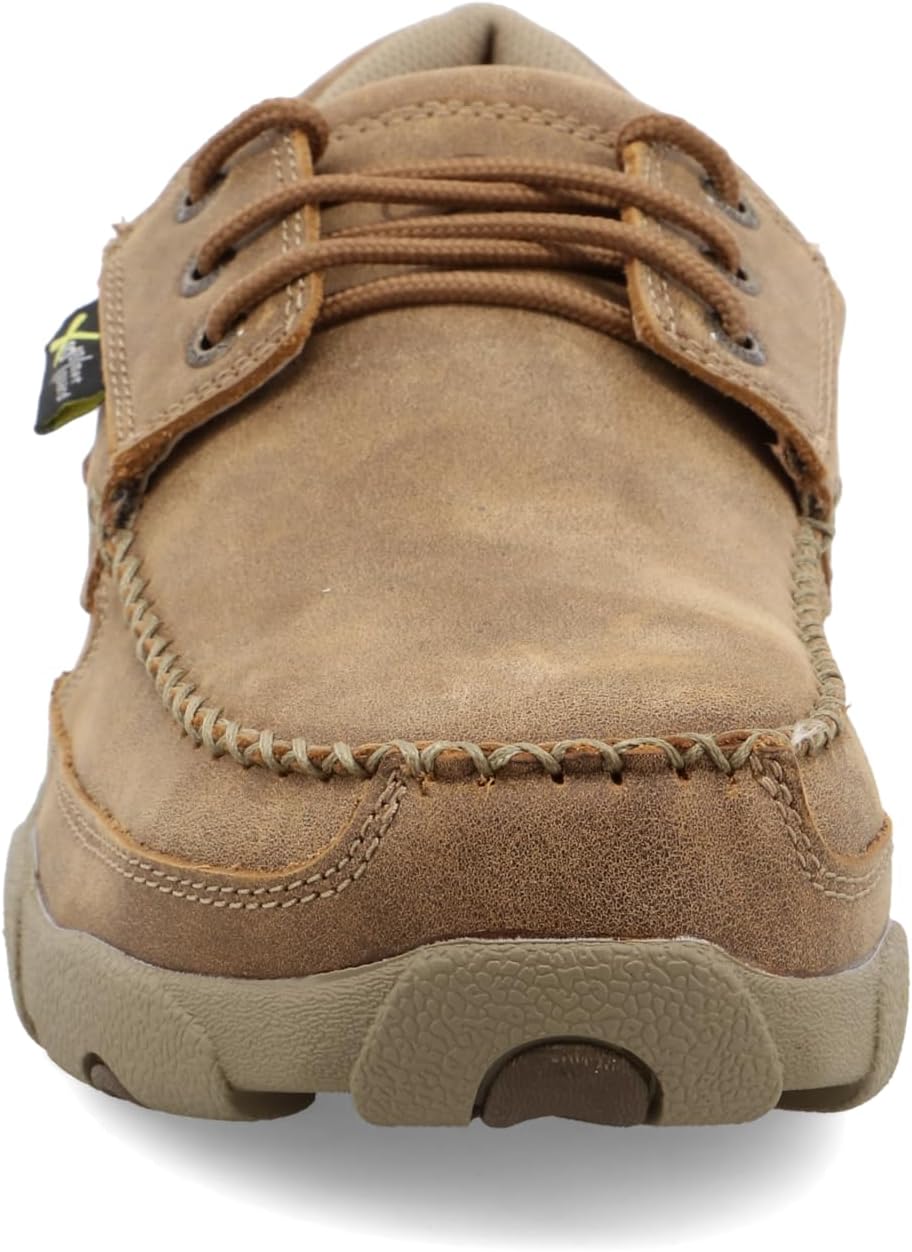 Twisted X – Metguard Men's Work Steel Toe Boat Shoe Driving Moc