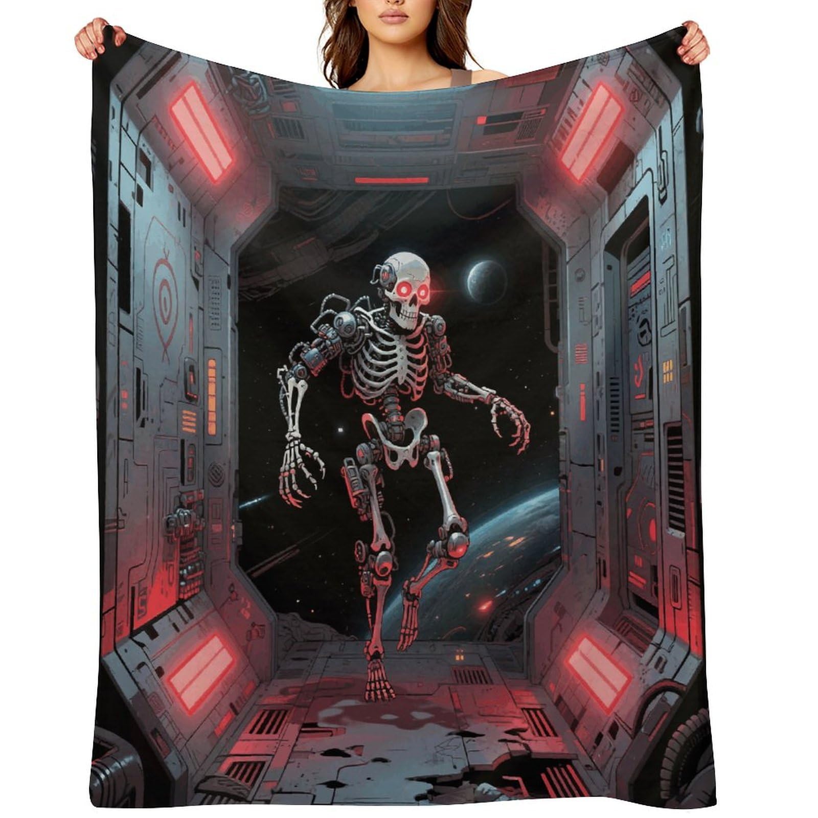 Skull Throw Blanket for Couch and Bed Super Soft Warm Lightweight Throw Blankets Cozy Fuzzy Flannel Blanket Personalized Decorative Blankets for Sofa Decor 30"x40"