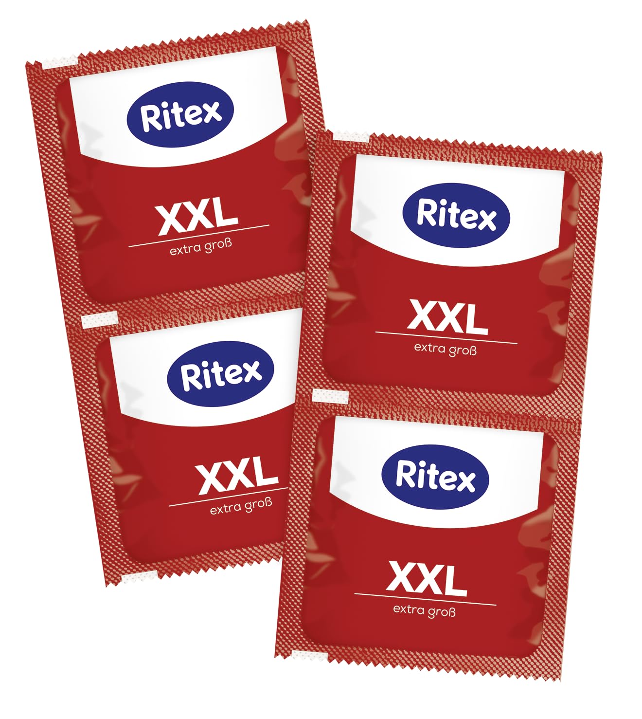 Image secondaire de Ritex Lot de 32 (4 x 8) préservatifs taille XXL + 3 sachets de gel lubrifiant Vitalis (3 x 5 g) gratuits