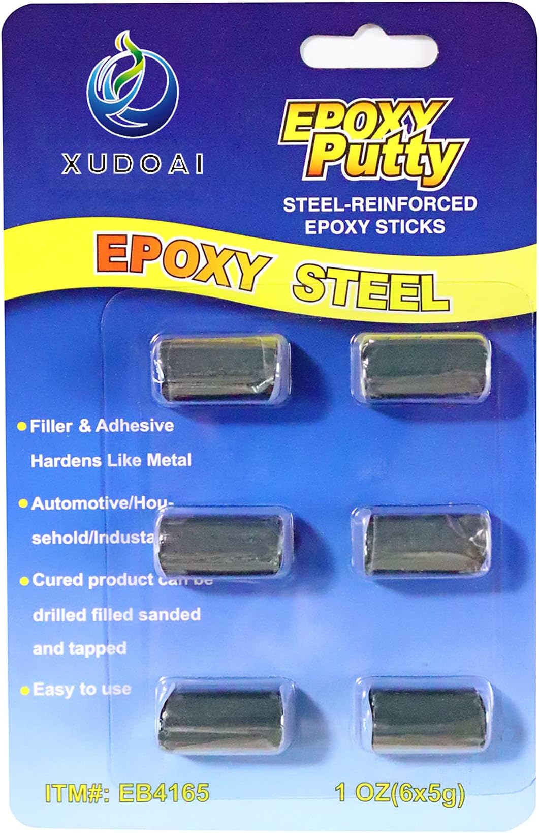 XUDOAI Epoxy Putty, Repair Epoxy Putty Stick Metal Filler Pipe Repair Hard Plastic Ceramic Fibreglass Stone Glass Hole Filler, Bonding Leaks Putty Repair Waterproof Quick Fixes