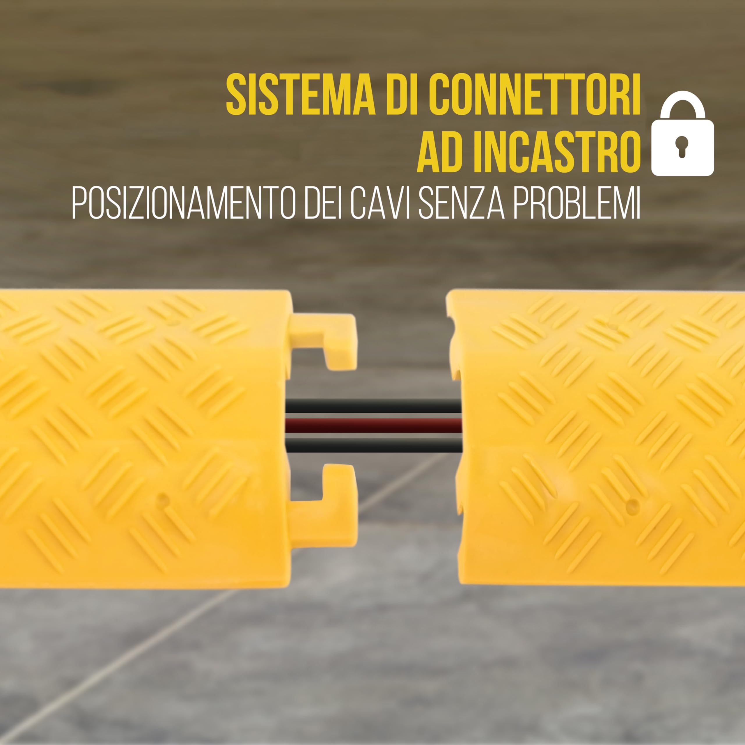 Pyle Rampa Auto Robusta in Gomma, Rampe per Auto e Canalina Passacavi Calpestabile, Portata 900 kg, Protezione Passacavi per Interni ed Esterni