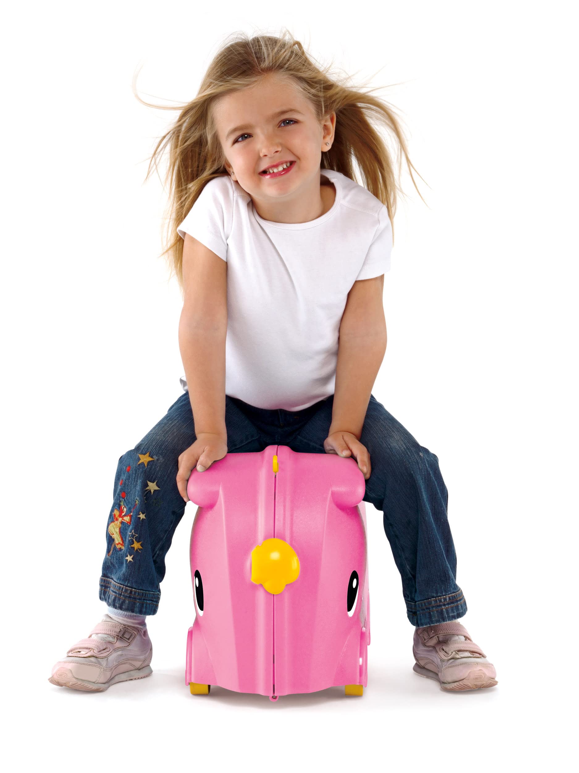 Valigia Smiler Rosa + Thermo 500 ml | Bagaglio da Viaggio Giocattolo Educativo