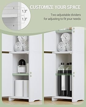 Amazon.com: Hzuaneri Bathroom Storage Cabinet, Corner Floor