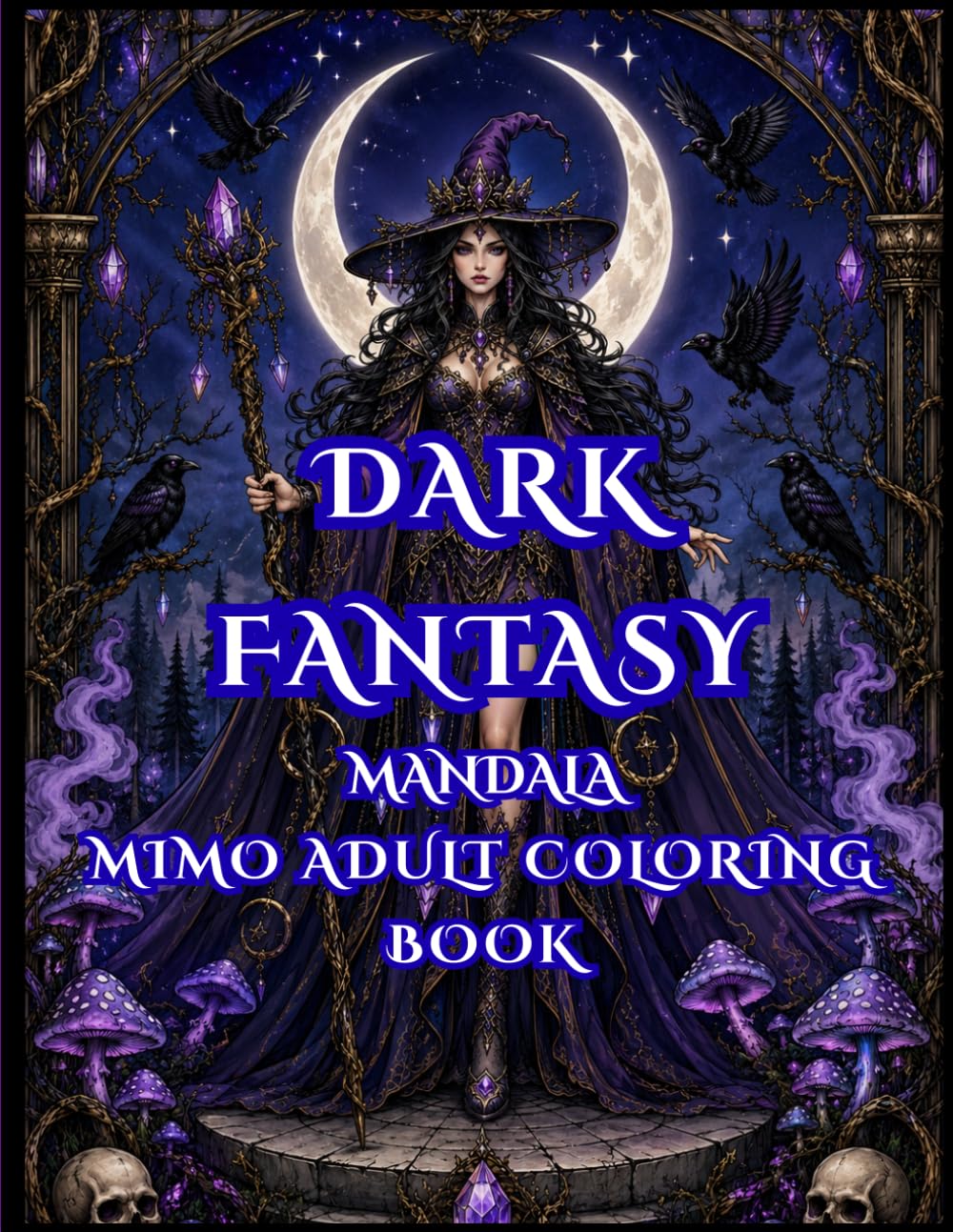 DARK FANTASY MANDALA MIMO ADULT COLORING BOOK