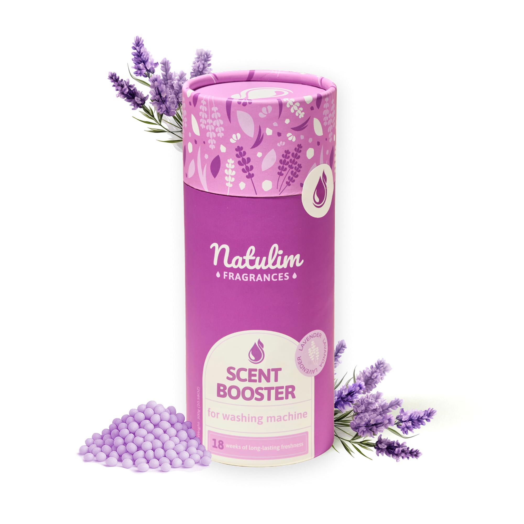 Natulim Laundry Scent Booster Beads – 30 Washes – Scented Pearls for Clothes – Long-Lasting In-Wash Fragrance Beads – Natural Odor Eliminator