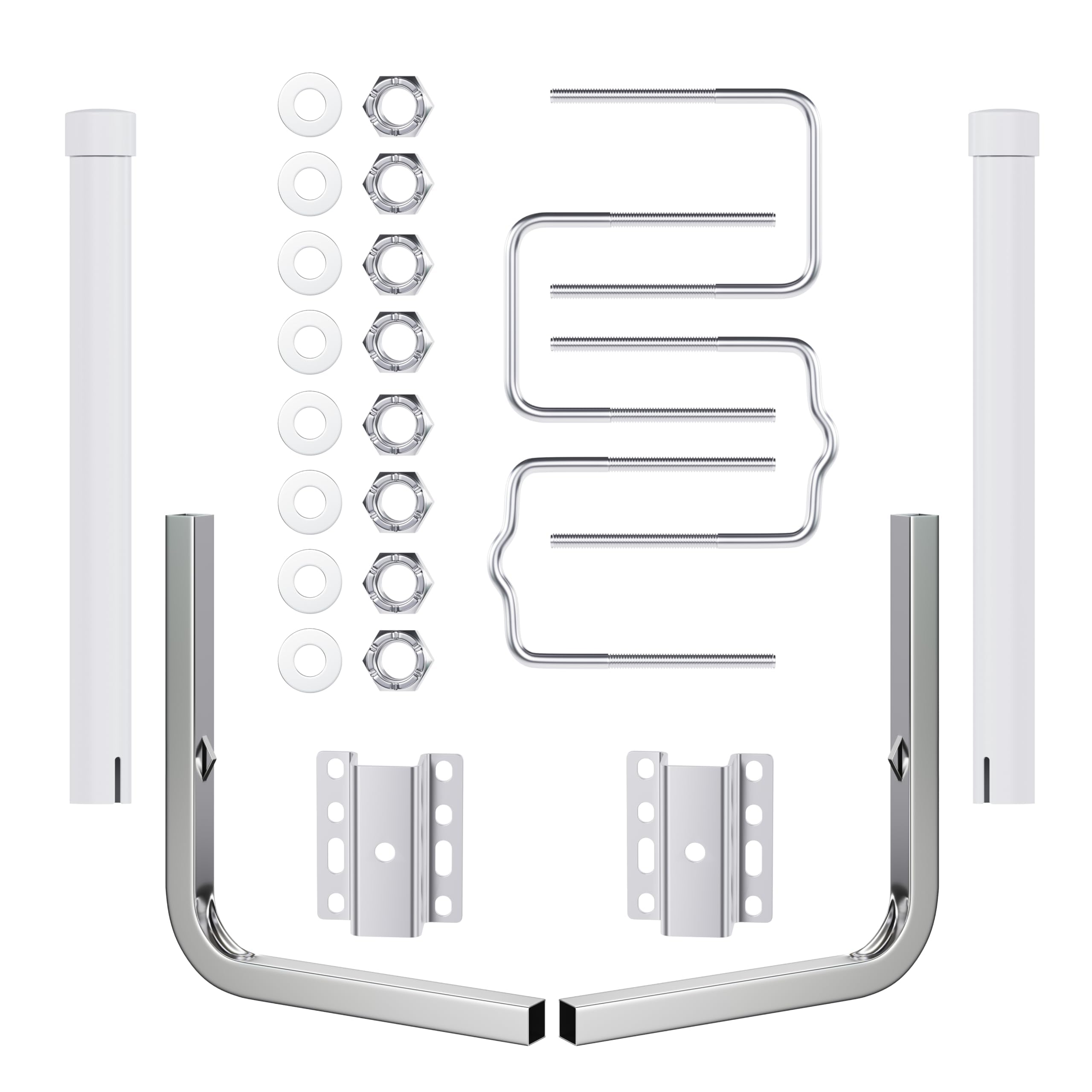 KUAFU 40-60In Adjustable Boat Trailer Guide Poles with PVC Pipes for Ski Boat Fishing Boat or Sailboat Trailer Compatible with Frames up to 3" w x 4-1