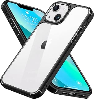 انفوسن جراب شفاف رفيع للغاية من السيليكون مضاد للصدمات لموبايل ايفون 13 حماية ابل 6.1 بوصة - اسود