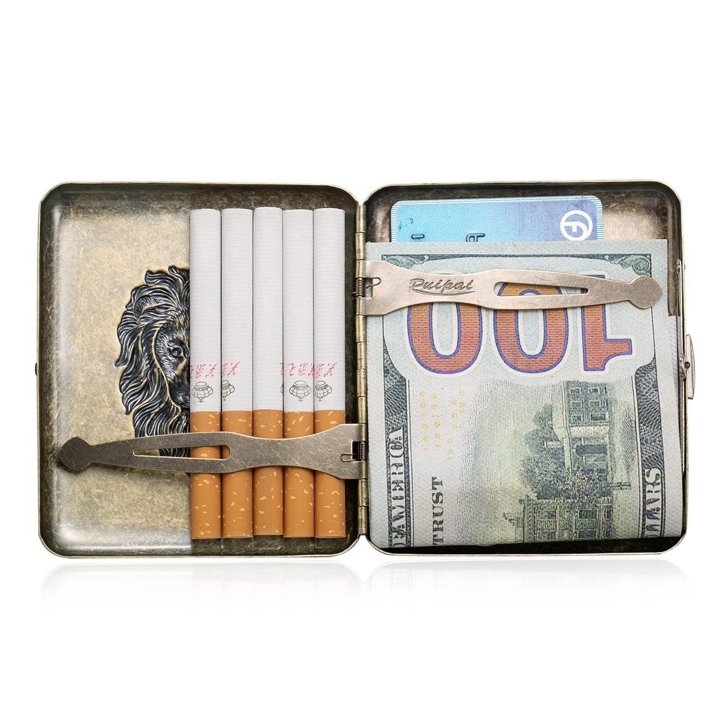 tui  cigarettes vintage en mtal pour homme et femme - Style rtro - Pour  20 cigarettes - En acier inoxydable - Avec bote cadeau : Amazon.fr: Mode