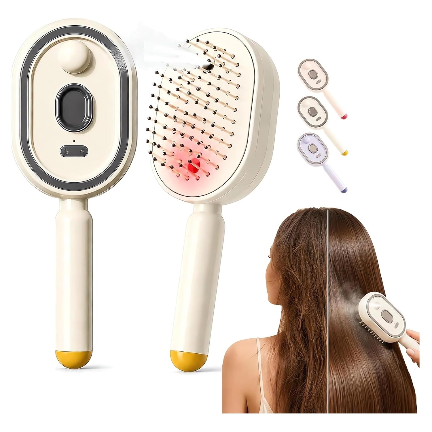 2026 All in One Misting Aqua Detangler Hair Brush