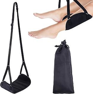Airplane Footrest - Travel Foot Rest Airplane Foot Rest Hammock (Thickened Memory Foam), Hanging Foot Rest for Airplane Travel, Plane Foot Rest Hammock Airplane Travel Accessories