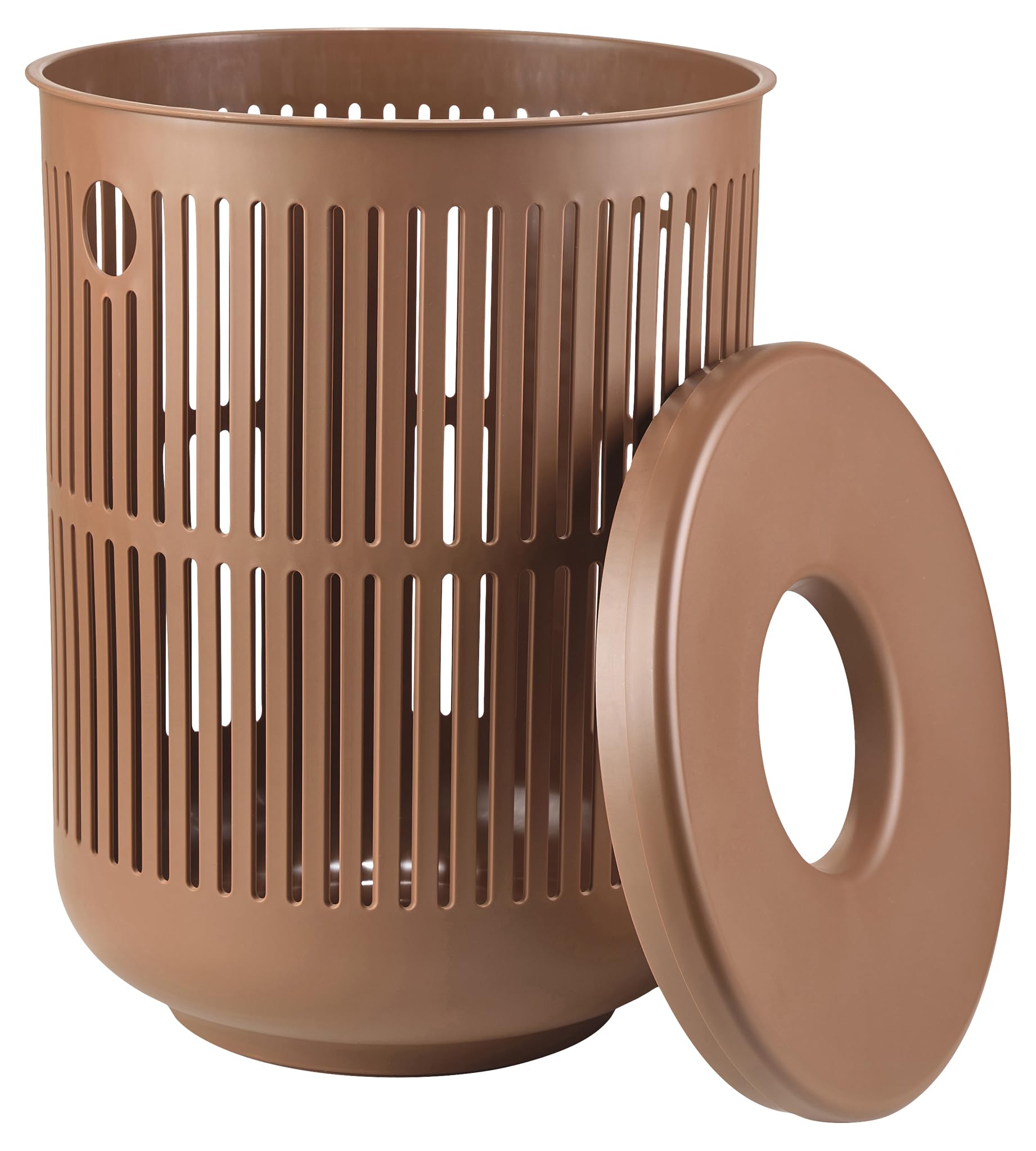 Zone Denmark Ume - Cesto portabiancheria con coperchio, diametro 40 cm, altezza 54 cm, colore: Terracotta
