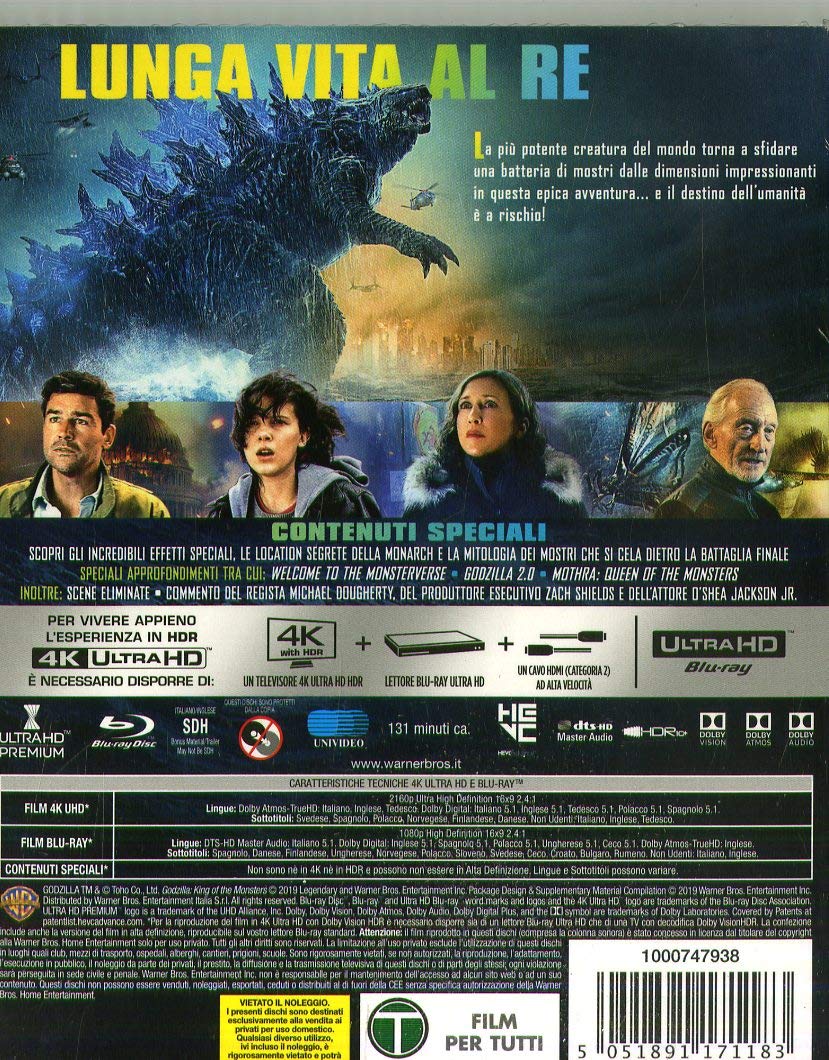 Godzilla-King of The Monsters 4K Ultra HD+Blu-Ray [Import]