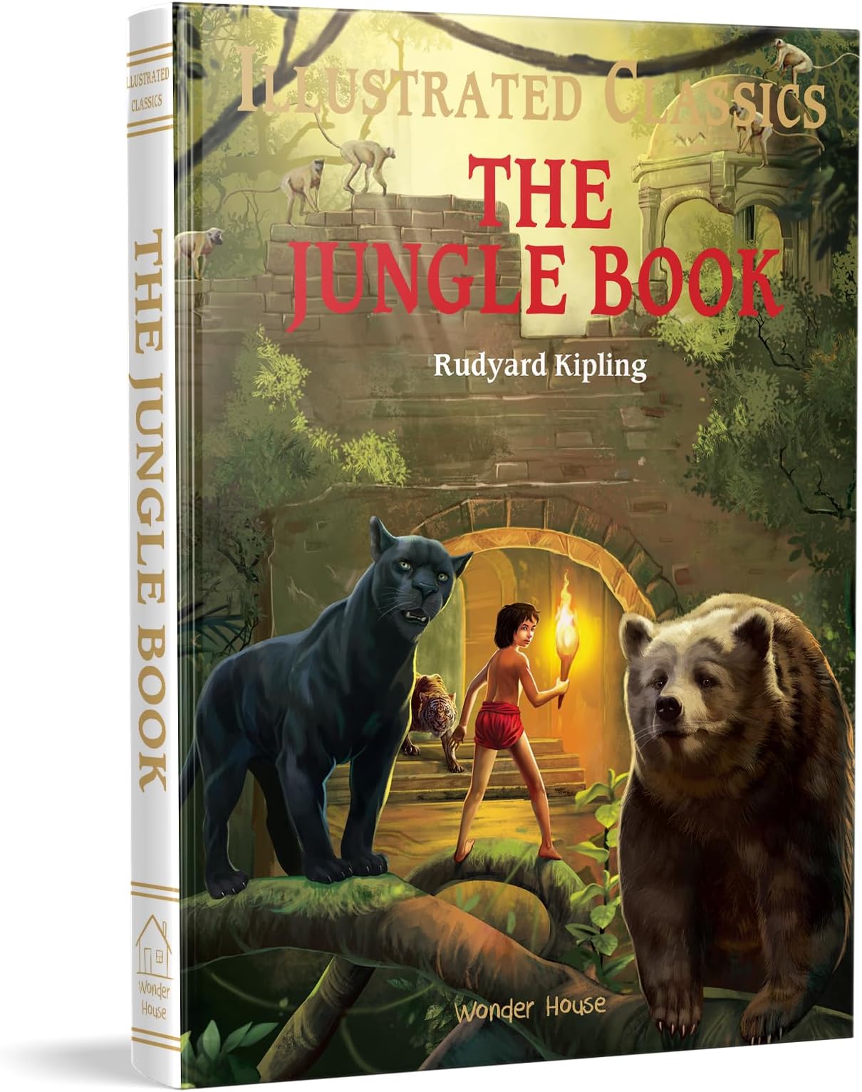 The Jungle Book: Illustrated Abridged Children Classics English Novel With Review Questions (Illustrated Classics)