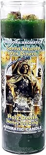 1 Piece Candles Cocktail HOLY Death Money Drawing - Santa Muerte VEN DINRERO