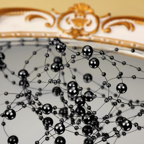 Miniatura 21 de Hicarer Cadena de perlas de 157 pies con 24 cuerdas para velas flotantes, perlas de imitación como relleno de jarrón, ideal para bodas, fiestas