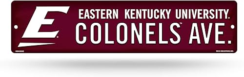 Miniatura 139 de NCAA Rico Industries Placa de calle de plástico Placa de calle de plástico de 4" x 16" Color del equipo,Alternativo,Champ,man