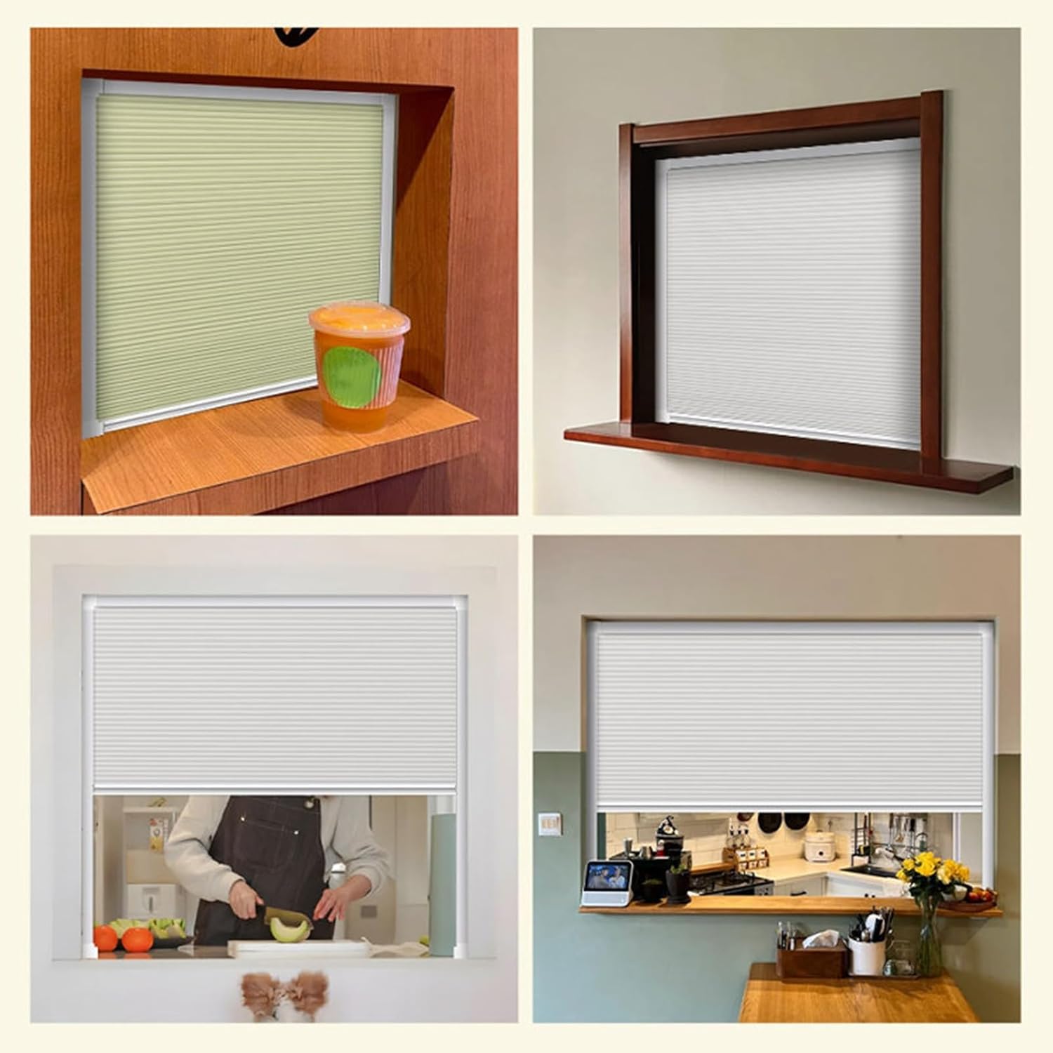 Accordion Door - Foldable Sliding Window for Kitchen Dish Return, Indoor Non-Woven Closet Partition, Custom Blackout Accordion Gate (28x34in, 70x85cm)