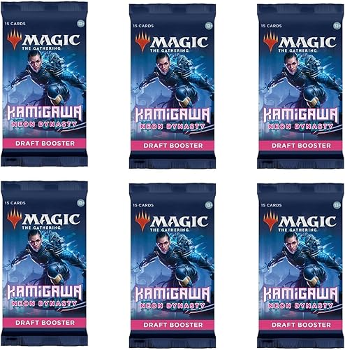 Miniatura 2 de Magia The Gathering Draft Booster Pack Lote MTG Kamigawa Neon Dynasty