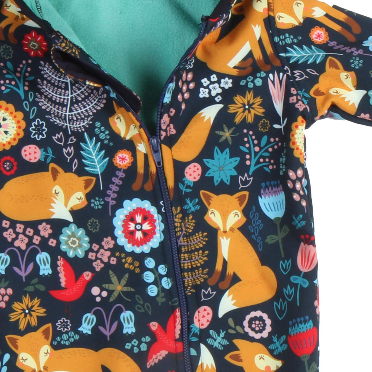Lilakind“ Baby Kinder Overall Einteiler mit Kapuze Softshell Verschiedene Designs Gr. 68-122 - Made in Germany