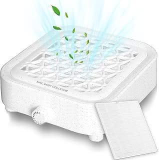 Voolex Nail Dust Collector for Nail Tech，Vacuum Fan Dust Collector for Beginner with nail dust collector Filter, Professional nail dust collector, Must Have Nails Tools & Accessories for Nail Art