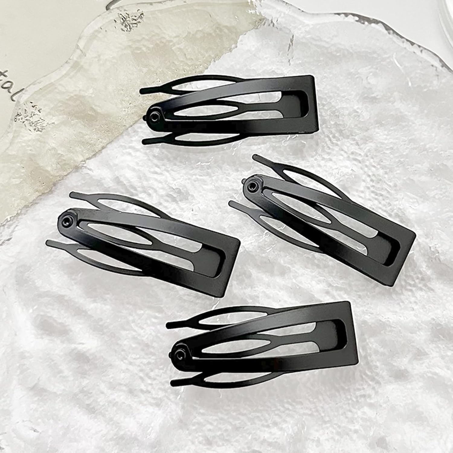 50 pieces of metal snap on hairs clip Updo hair clips Click on accessories Women's hairs clip, thick and fine hair double grip hairs clips, girls' black small hair clips - Image 6