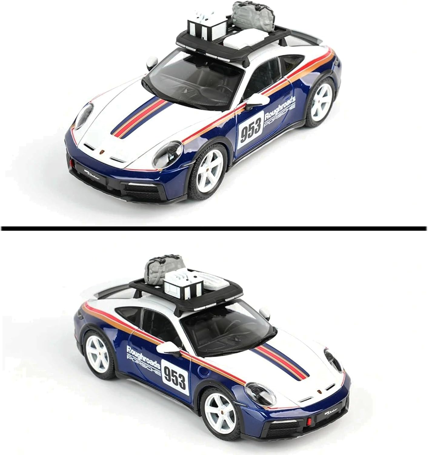 HTLNUZD Bburago 2024 1/24 911 Racing Alloy Model Car for Porsche 911Dakar Static Die Cast Vehicles Collectible