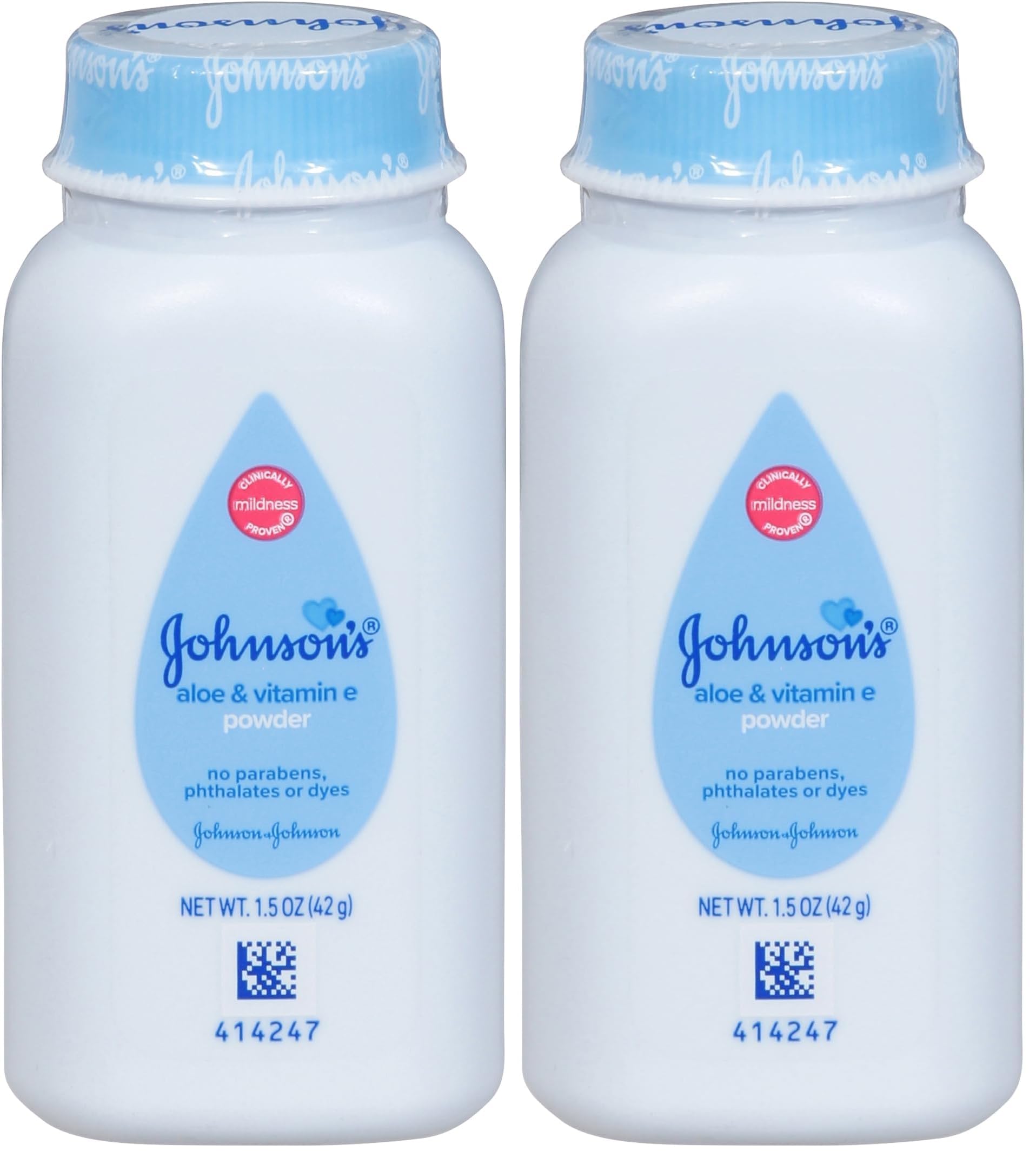 Cornstarch Baby Powder, 1.5 oz | Naturally Derived | With Aloe & Vitamin E | For Delicate Skin | Hypoallergenic