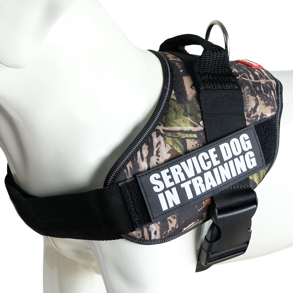 Fairwin Service Vest Dog Harness - Adjustable Nylon Dog Vest with Reflective Patches for Service Dogs Large Medium Small in Training