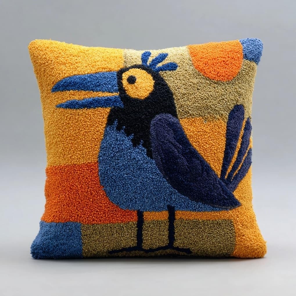 AxiangziK Latch Hook Cushion Kits for Adults,Animals Crow